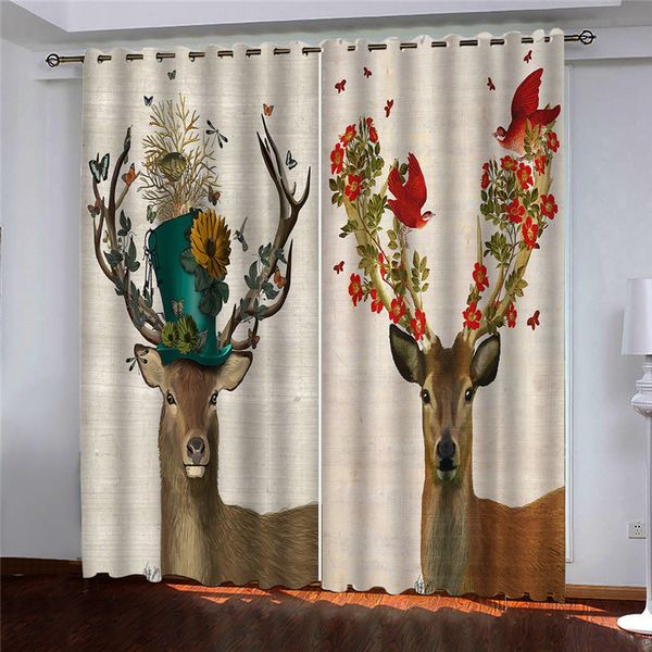 New Custom Window Curtain animal Curtains For The Living Room Bedroom Window Treatments Kitchen Drapes
