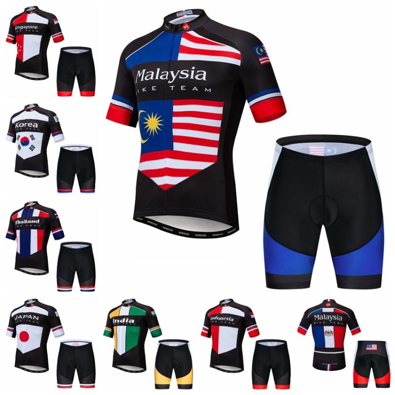 Cycling Jersey Set Men Bike Shorts Summer Bicycle Jacket Shirt Singapore Thailand Japan Korea Malaysia Indonesia MTB Clothing