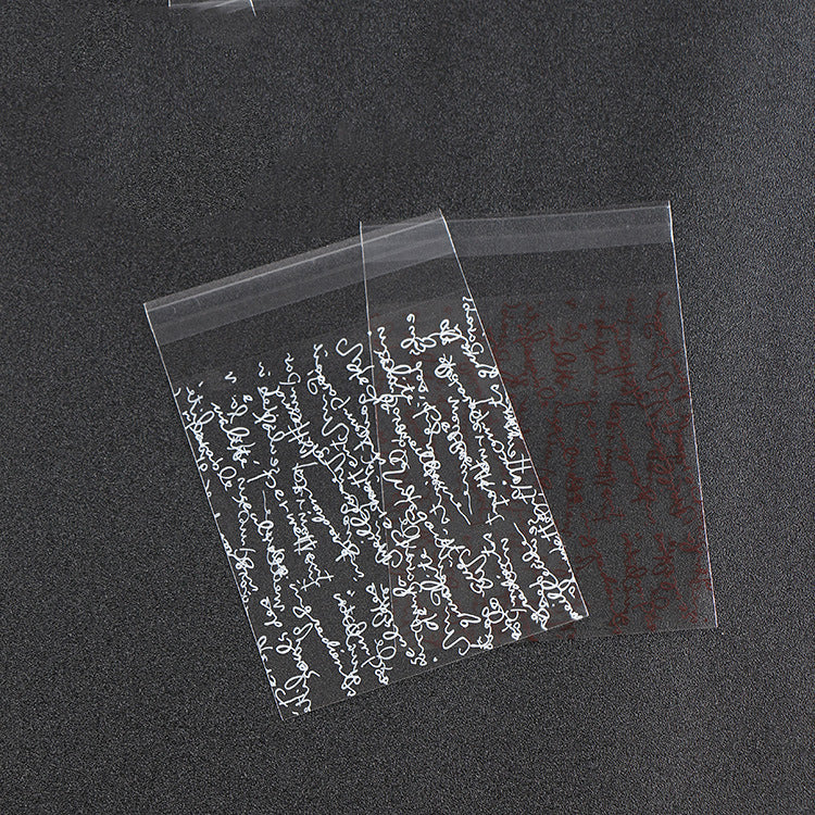 100 PCS Self Adhesive Candy Bag 4 Inch Mini Cookie Bags Sealing Packing White Transparent Opp Plastic Party for Biscuit 122310