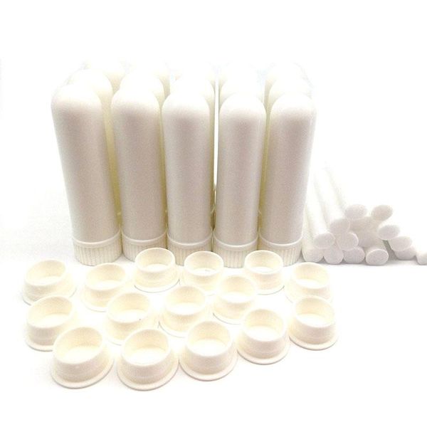 Nasal Inhaler Empty Aromatherapy Oil Nasal Inhaler Tubes Complete Sticks With Cotton core Fast Shipping