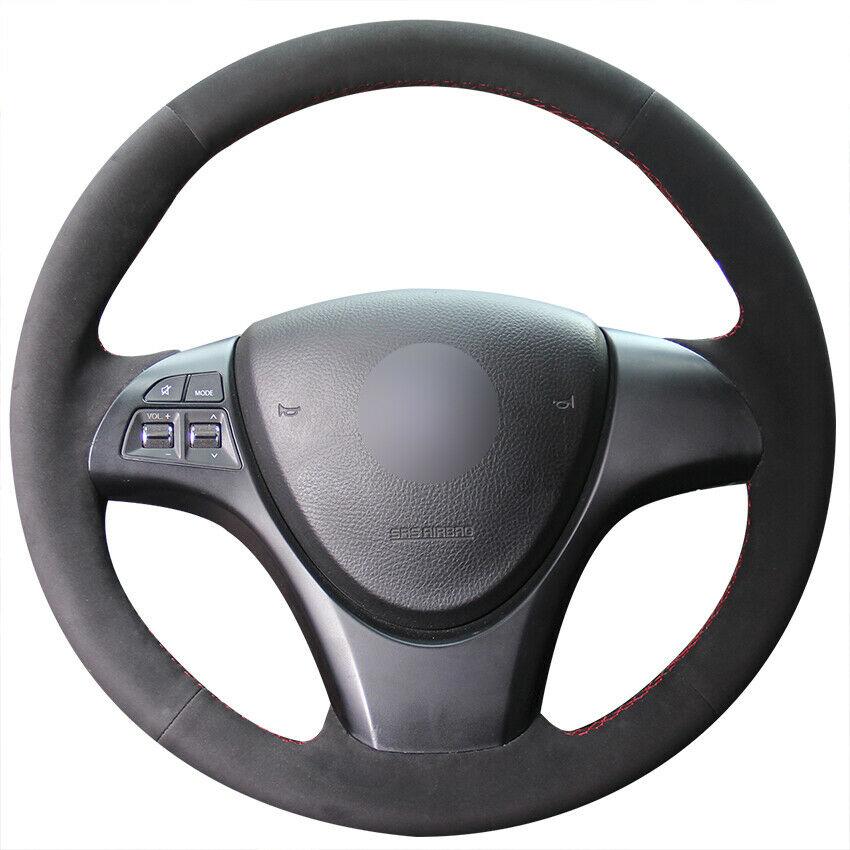 Black Suede DIY Steering Wheel Cover for Suzuki kizashi 2010
