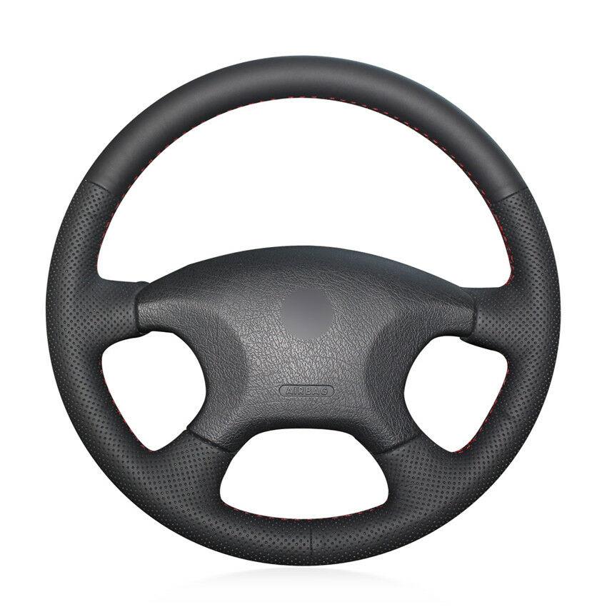 For Citroen Elysee Car hand-sewn steering wheel cover black artificial leather