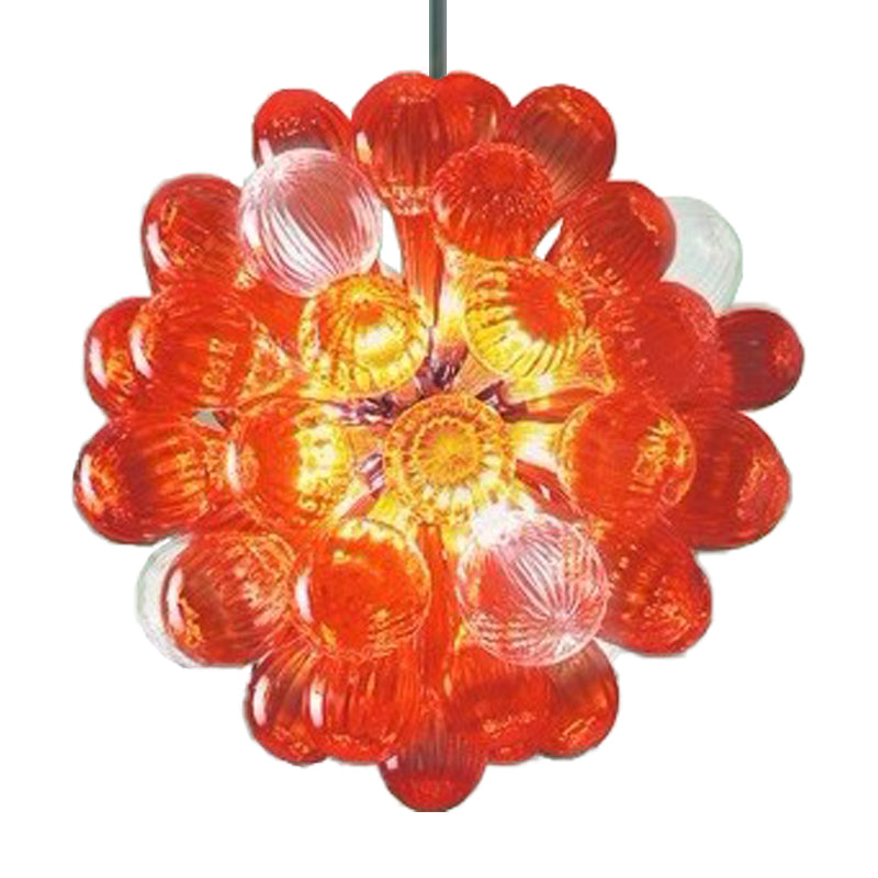 Lamps Orange Dream Ceiling Fans Lights Lighting Modern Pendant Italian Dining Room Art Deco LED Blown Glass Bubble Murano Chandelier
