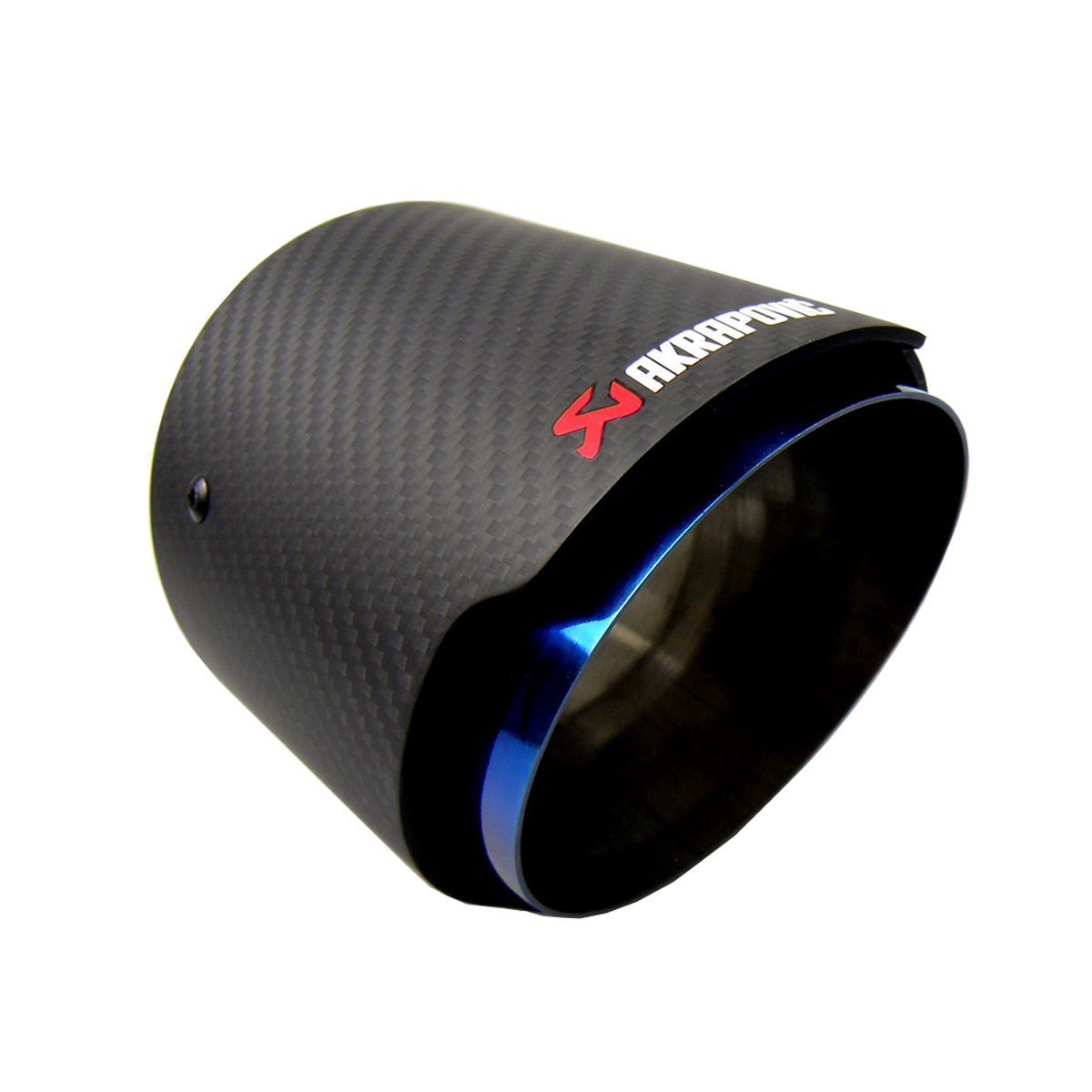 GTPARTS Akrapovic Style Carbon Fibre Car Exhaust Tip Muffler Tail Pipe Blue Burnt Matte Black Cover