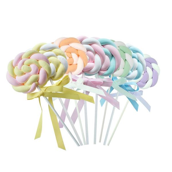 Simulated Lollipop Artificail Candy Simulation Cotton Lollipop Fake Candy Cake Shop Window Display Photography Prop Background Kids Gift