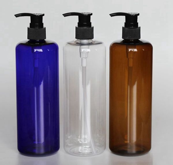 500ml Empty PET Bottle Plastic Liquid Shampoo cosmetics packaging bottles PET plastic bottle for Pump Shampoo Bottle KKA7922