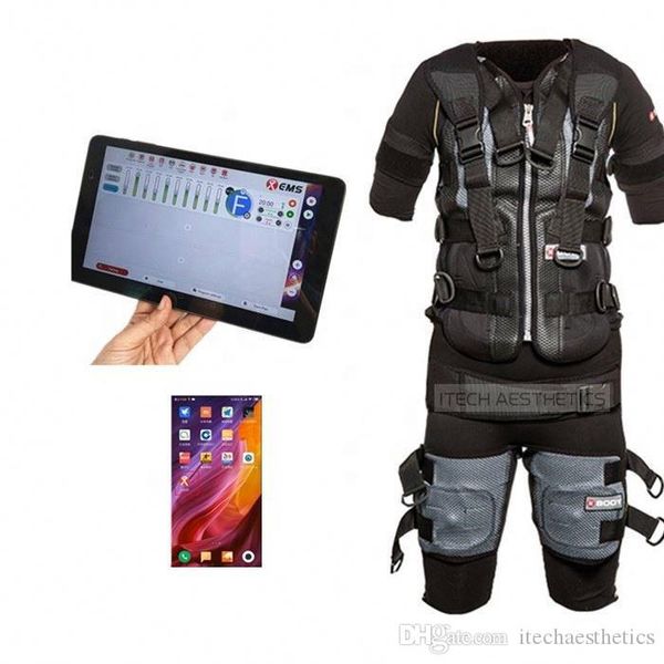 20 pads ems muscle stimulator bodybuilding xbody ems fitness ems miha with 1 tablet, 1 receiver,1 suit, 1 underwear