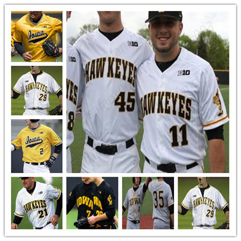 College Baseball Jersey Iowa Hawkeyes Mens Womens Youth Stitched any Name Nmber Mix Order