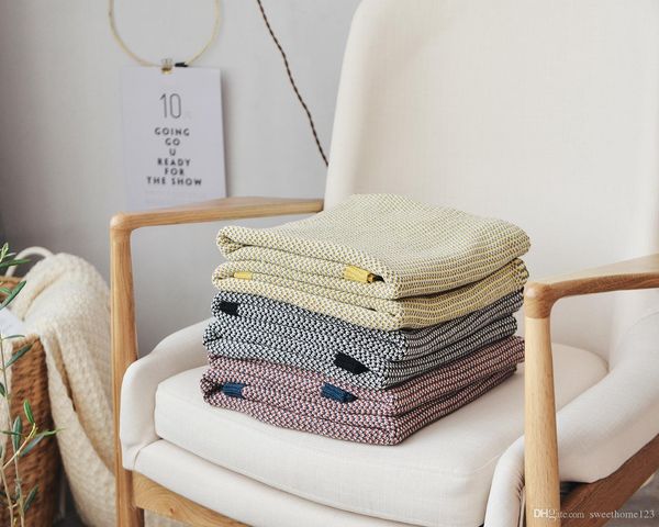 3 Color European Tricolor braiding cotton blanket cotton Baby Newborn knitted blanket sofa bedroom Thread Throw blanket
