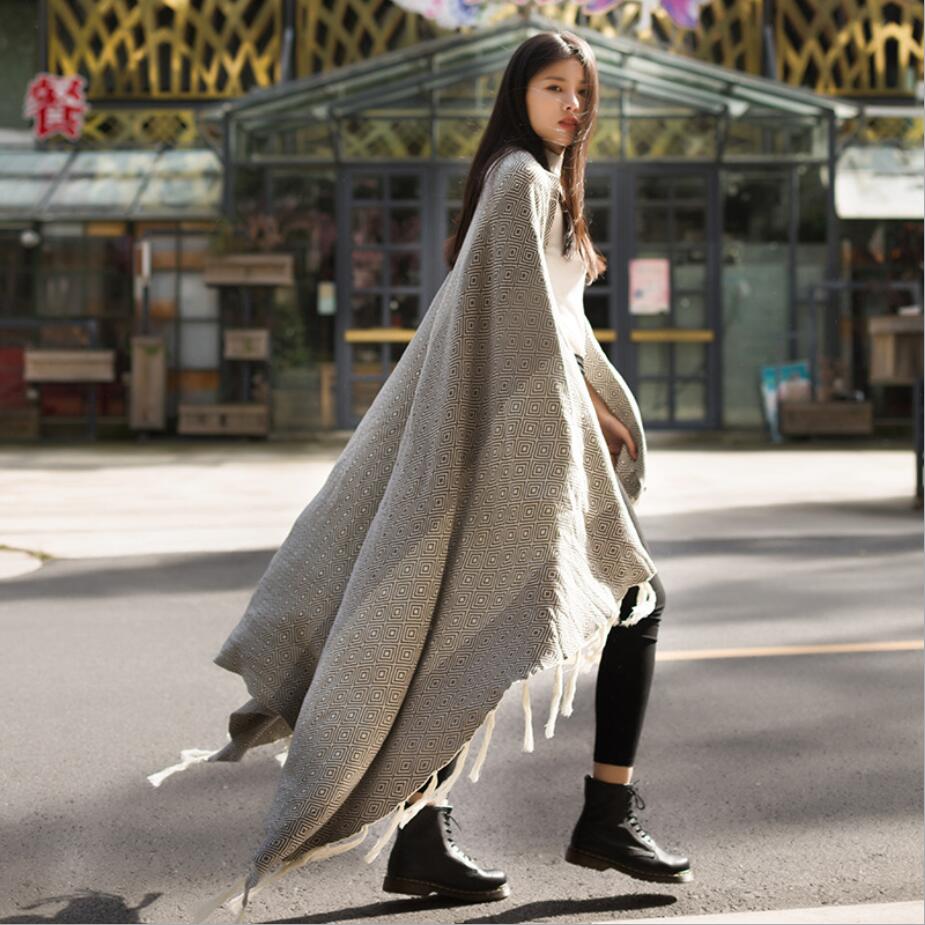 Nordic pure cotton knitting blankets all geometric leisure blanket cover air conditioning