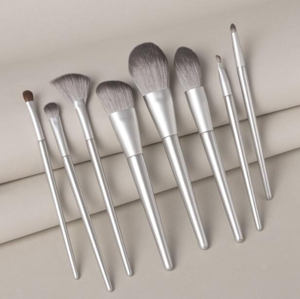 Horse hair makeup brushes set for eyeshadow loose powder foundation cosmetics with 7pcs tools makeup accessory 4 colors available DHL Free