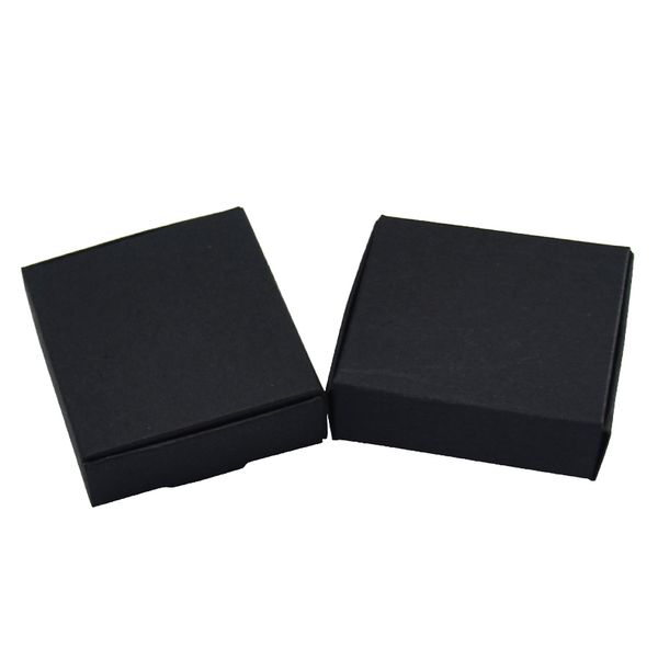 8x8x4cm Square Black Foldable Kraft Paper Gift Handmade Soap Storage Boxes Wedding Party Gift Candy Chocolate Package Box Retail 50pcs-lot
