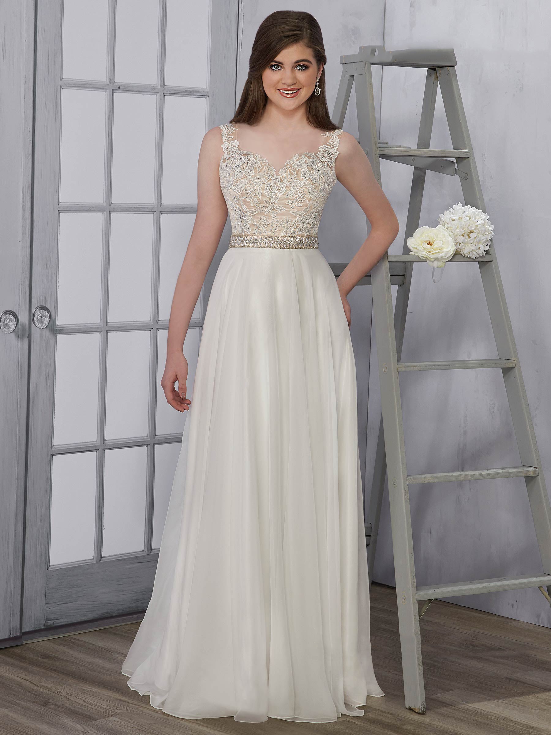 Grace Ivory-Champagne Sweetheart Chiffon Sheath Wedding Dresses Bridal Pageant Dresses Wedding Attire Dresses Custom Size 2-18 KF1217185