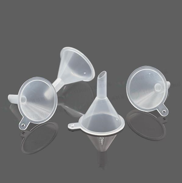 31mm*39mm Mini Plastic Funnel Filling Tool For Liquid Oil Essence Perfume Small Transparent Dispensing PP Funnels LX4928