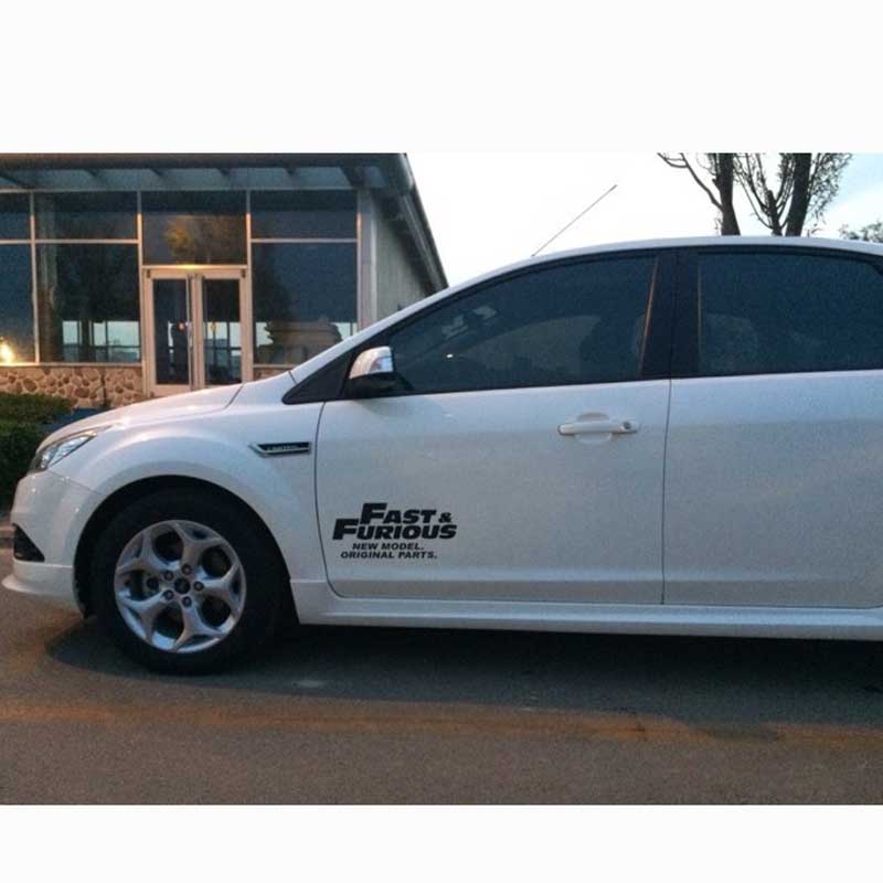 for Fast & Furious Car Sticker Personality Pull Decals Modified Side Door Reflective Cover Scratches Stickers Decals