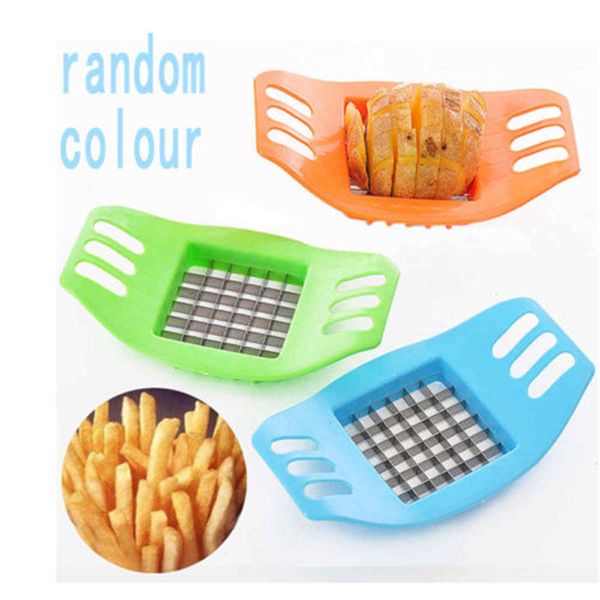 Stainless Steel Potato Slicer - Durable Vegetable Chopper and Chip Cutter Kitchen Tool