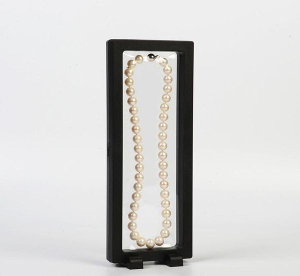 PET Membrane Accessories Jewelry Necklace Pendant Packaging 3D Display Box Bague Jewellery Presentation Stand Holder Rack 9*23cm SN2035