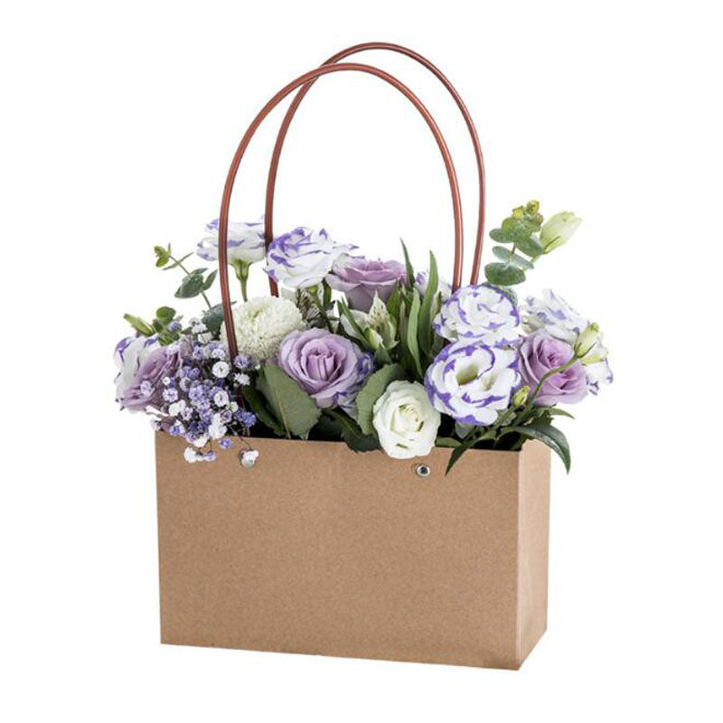 Gift Wrapping Bags With Handle Wedding Birthday Party Favor Gift Kraft Paper Package Bags Food Flower Storage Bag QW9728