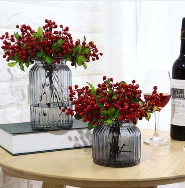 Artificial Flowers Berry Latex Real Touch Fruits Wedding Decoration Simulation Flowers Xmas Home Artificial Plants GB127