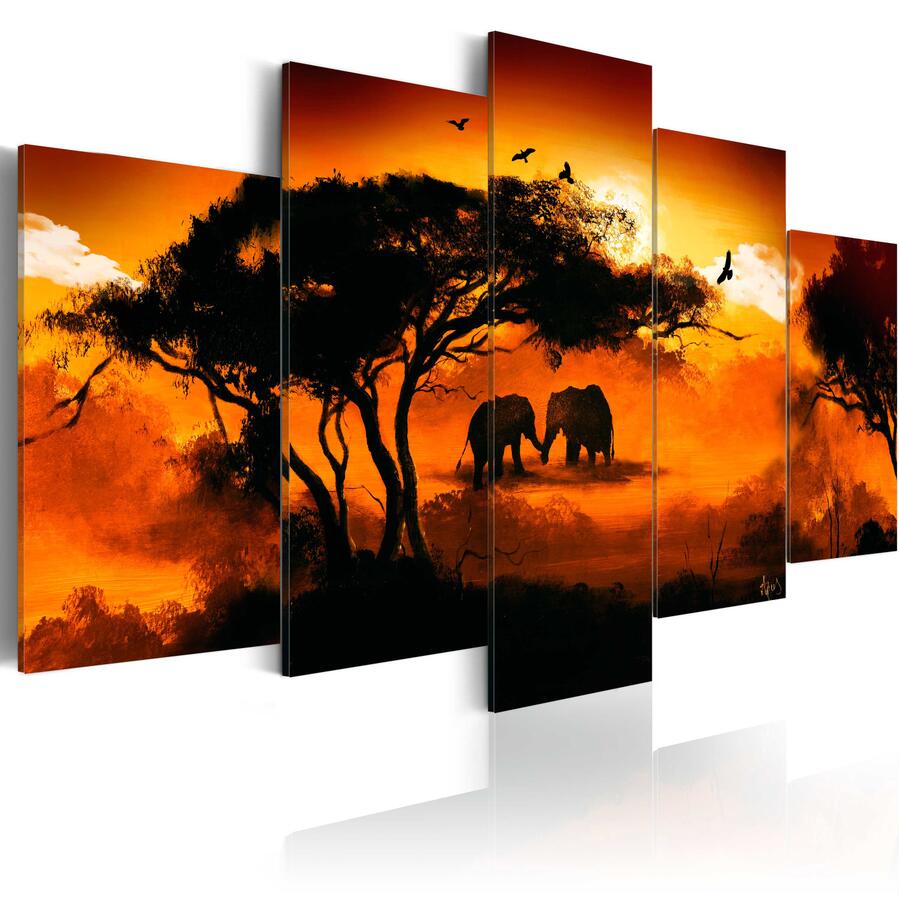 ( No Frame ) Canvas Print Modern Abstract Love of Africa Elephant Poster Modern Home Wall Decor Painting Canvas Printing Art HD Print Painti