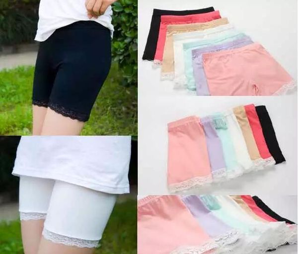 girls cotton short leggings summer fashion lace short leggings for girls lace safety pants shorts baby girl short tights W9568752