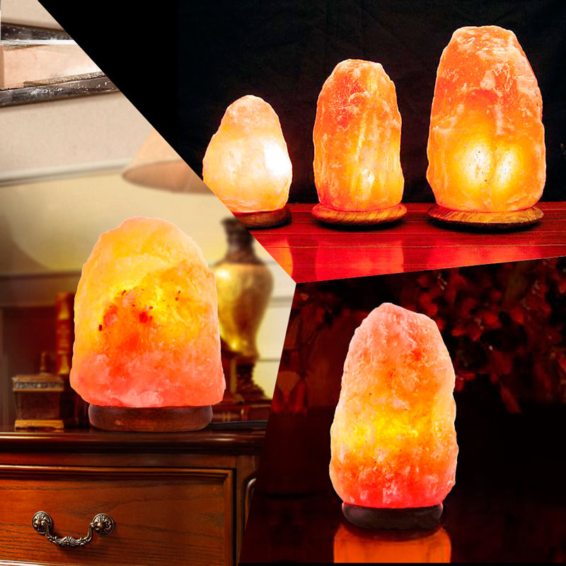 Himalayan Natural Air Purifier Salt Rock Crystal Night Light Lamp 2-4 Lbs NEW