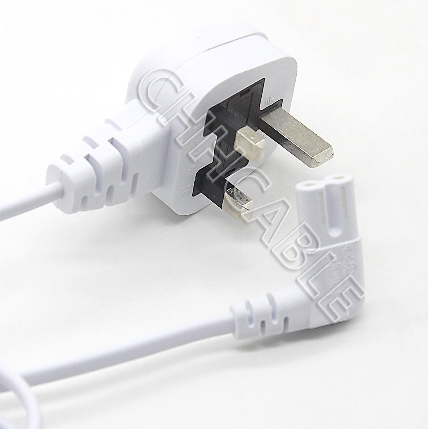 2M Figure of 8 Mains Cable-Power UK Lead Plug Cord angled Iec C7 Fig Laptop