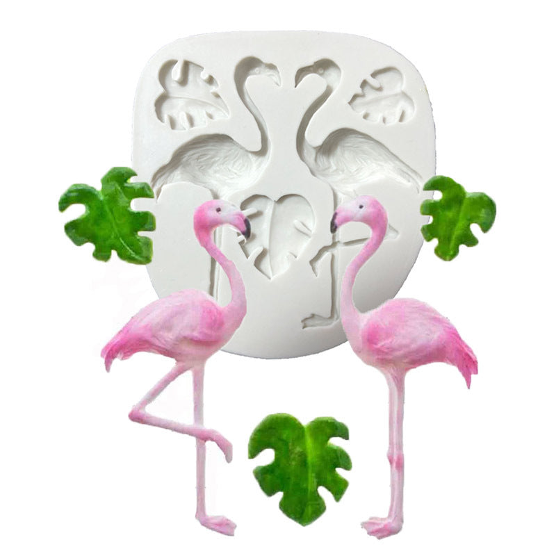 Flamingo Cake Mold Flamingos Silicone Moulds Animal Fondant Decorating Tool for Chocolate Candy Cakes 122008