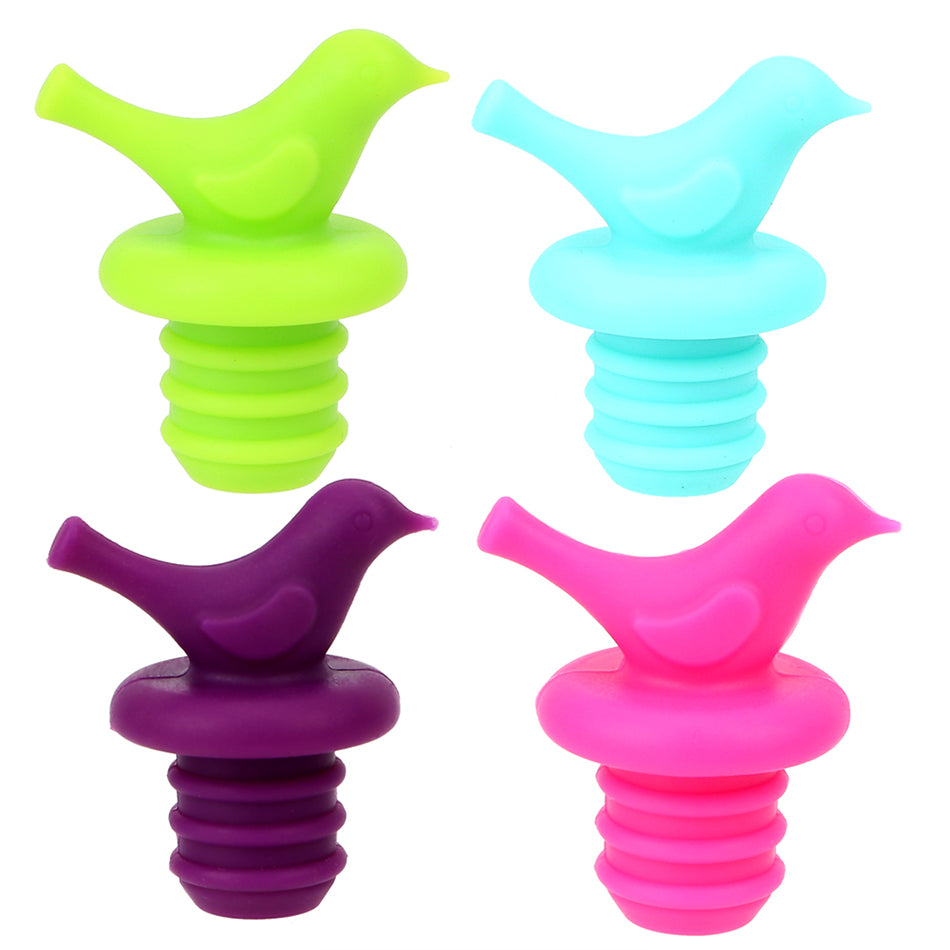 Bottle Stopper Bottle Caps Wine Stopper Family Bar Preservation Tools Silicone Creative Bird Design Safe And Healthy