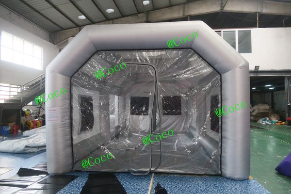 outdoor activities 8x4x3m portable inflatable paint spray booth car workstation tent