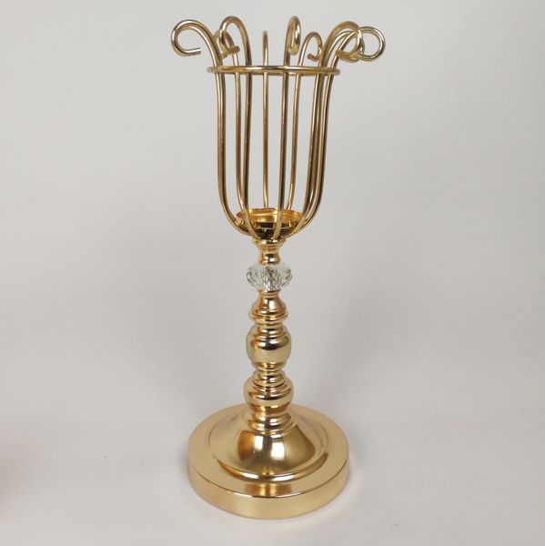 New style European style single stem gold metal candlestick candle holder best0776