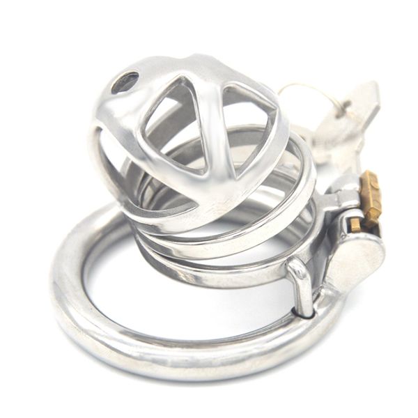 New Male Annular Chastity Cage Device Belt Small Size Stainless Steel Kit Restraint Device SM Toys for Men Cock Locks G7-242C