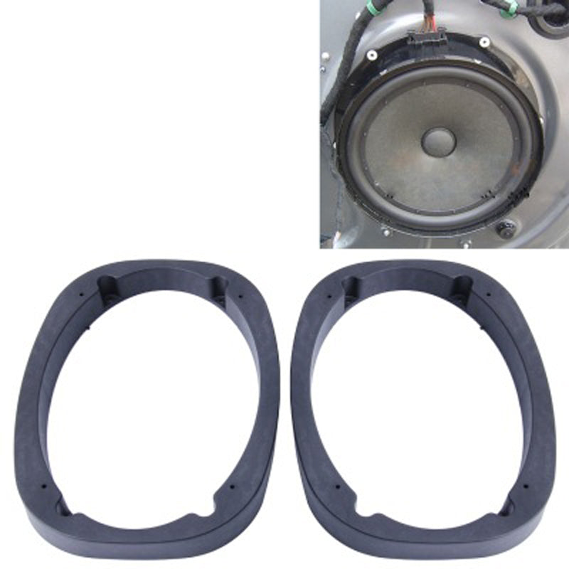 2PCS ABS Car Horn Mat Stereo Speaker Mount Adapter Plates Bracket Ring Pat