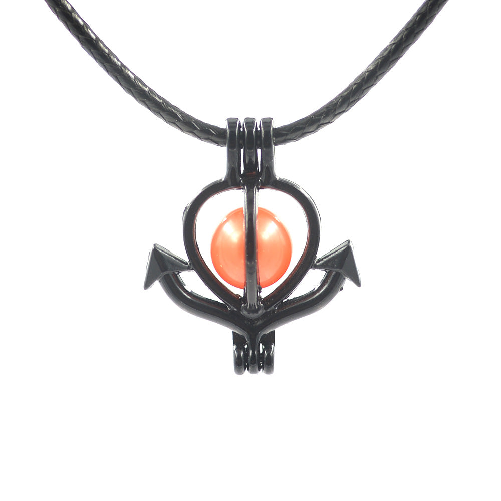 Wholesale 50 pieces Black Pearl Cage Beads Cage Locket Pendant Jewelry Making Supplies-For Oyster Pearls, Essential Oil Diffuser, Fun Gifts