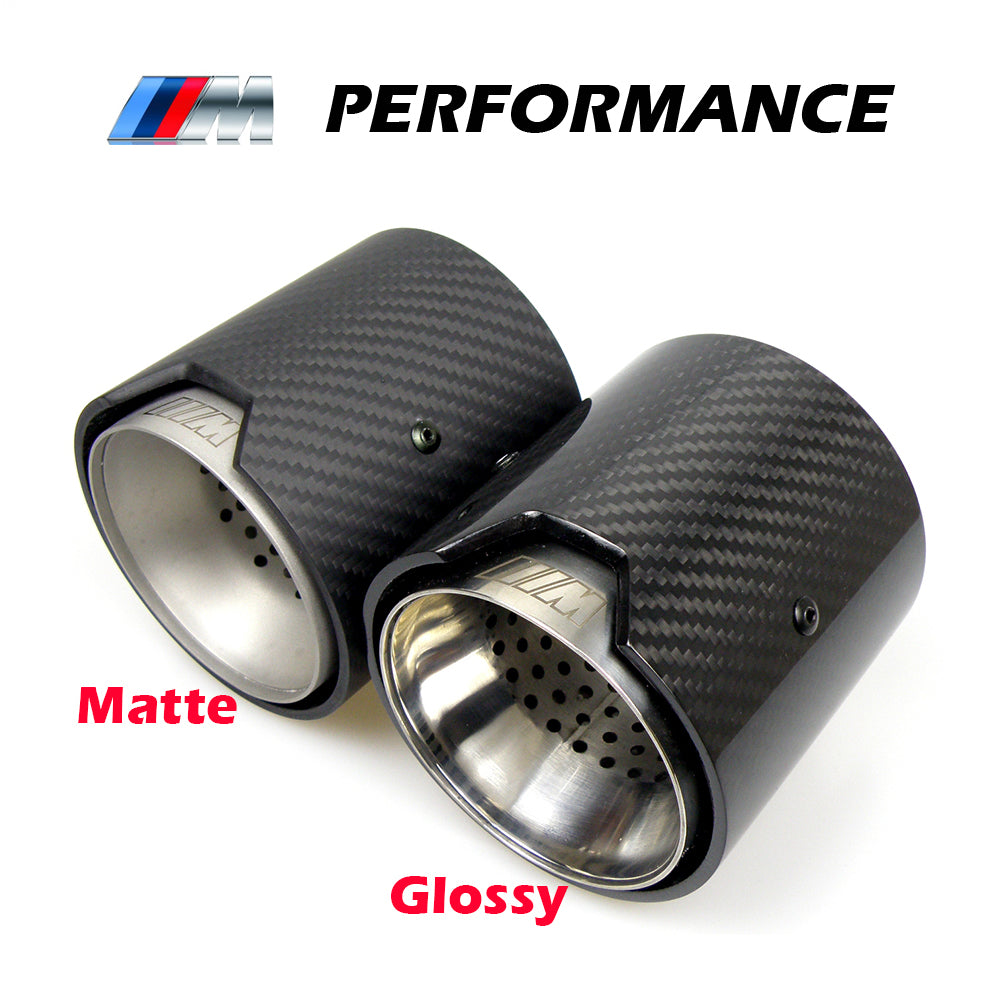 2PCS Real Carbon Fiber Exhaust Pipe Muffler tip For BMW M Performance 235i 240i 335i exhaust tips