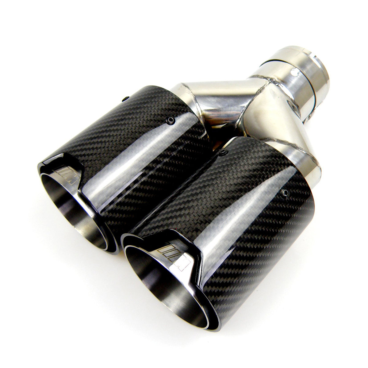 Dual Carbon Fiber + 304 Stainless Steel Universal M performance Carbon Fiber Exhaust Tips End Pipes Muffler tips for BMW