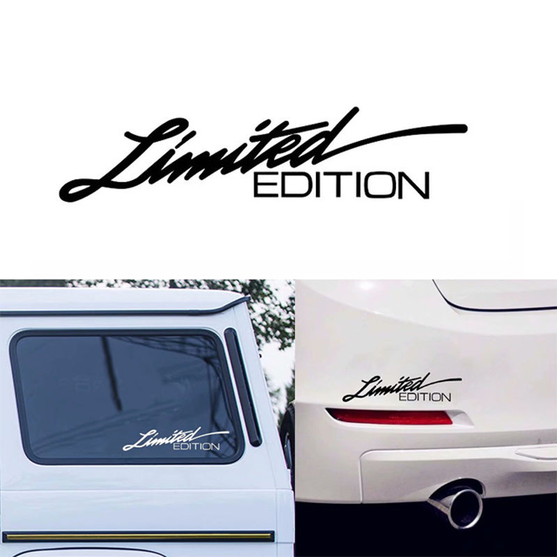 16CM*3.8CM LIMITED EDITION Creative Vinyl Car Window Sticker Car-styling Decal Black-Silver