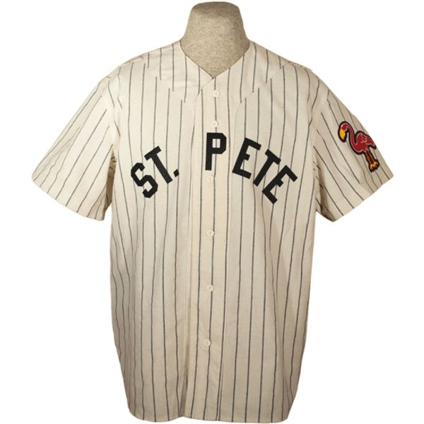 Custom St. Petersburg Saints 1955 Authentic Home Baseball Jersey - White Any Name Any Number Free Shipping