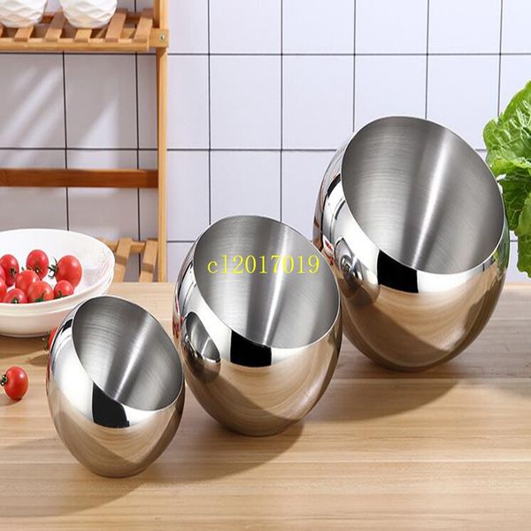 Stainless steel diagonal bowl creative thickening tableware hot pot restaurant buffet sauce bowl