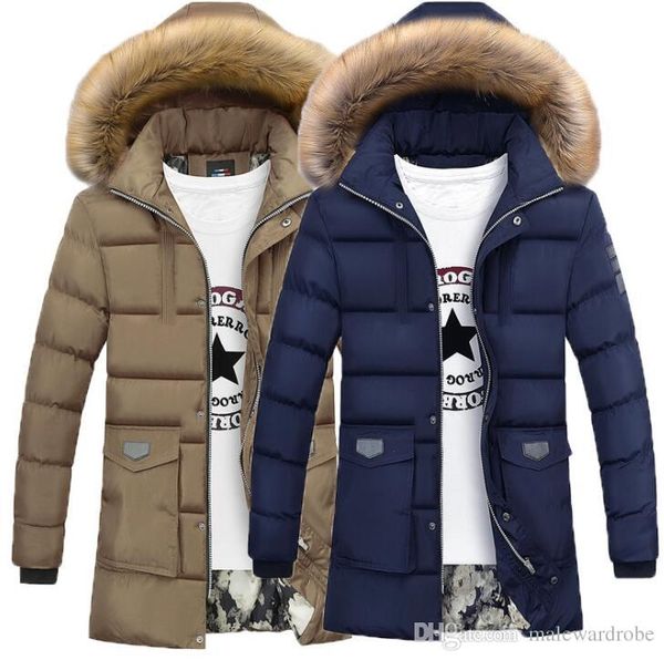 Winter Men Long Designer Down Jacket Coats Hooded Warm Thick Down Coat Casual Outerwear