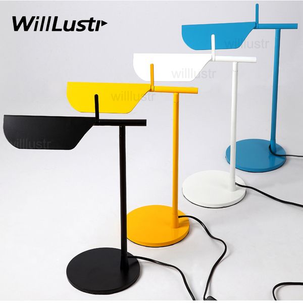 Modern Design LED Table Lamp Reading Light Study Room Bedroom Desk Lighting Office Hotel Bedside White Black Yellow Blue