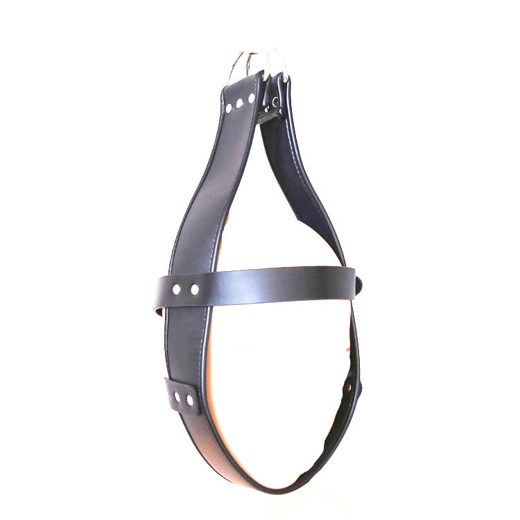 Women Head Harness Suspension Bdsm Bondage Restraints Adult Games for Fetish Play Black Faux Leather GN312400044