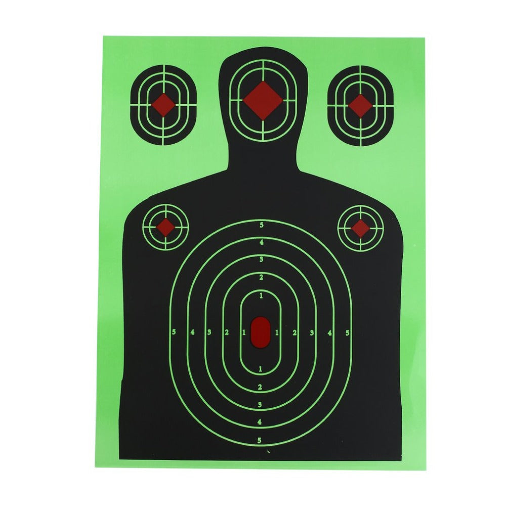 Green Solid Durable Shooting Target 12x18 Shooting Target Paper Targets Fluorescent Green Silhouette Poor Splatter Reactive