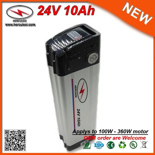 24v 10Ah Li ion Battery Pack for 150W - 350W Electric Bike Bicycle Motor used 18650 cell 15A BMS + 2A Charger FREE SHIPPING