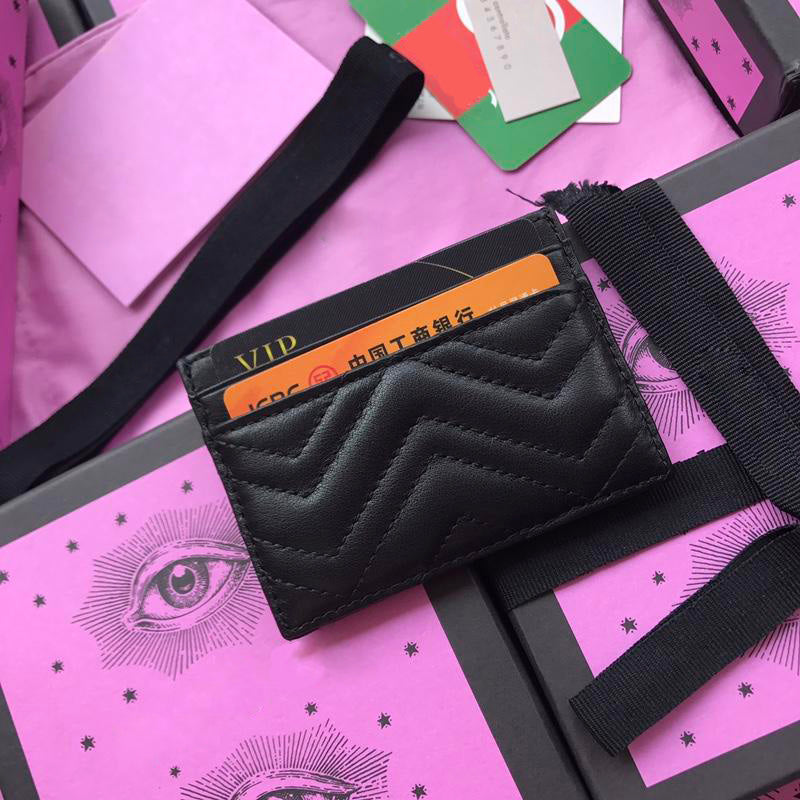 Top quality Men Classic Designer Casual Credit Card Holders Real Leather Ultra Slim Wallet Packet Bag For Mans Women #443127 w10*h7