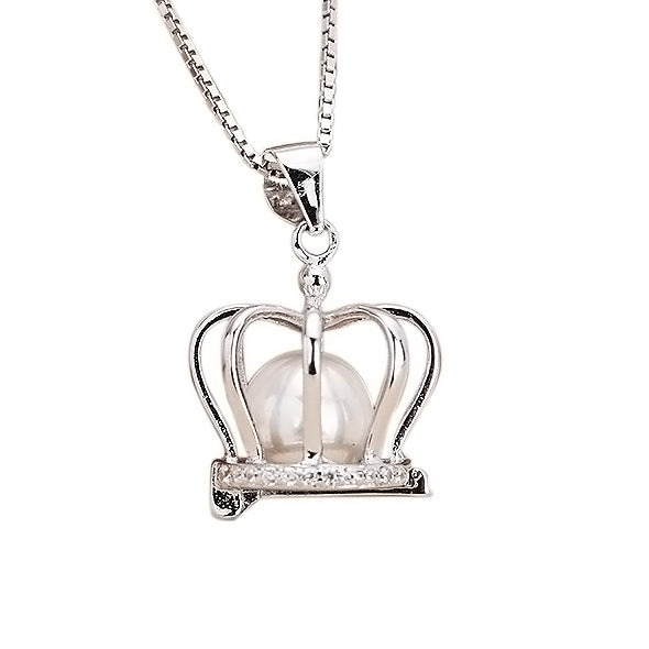 hot-selling ball cage Pendant DIY accessories S925 Sterling Silver Crown Necklace magic pearls locket manufacturers wholesale