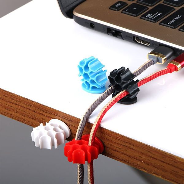 Cable Organizer USB Cable Winder Management Clips Cable Holder 3M Glue For Charging Cord Mouse Headphone Earphone