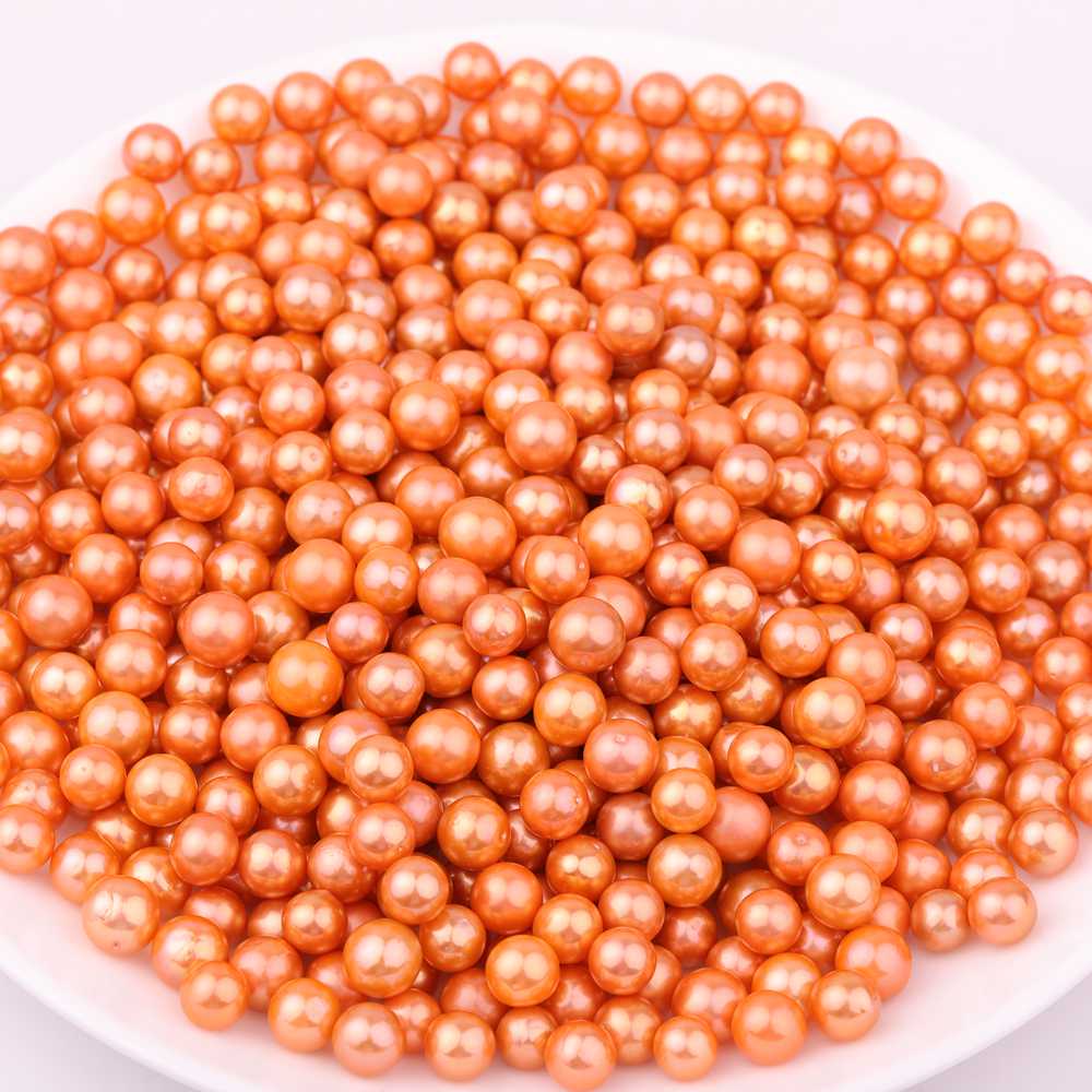 wholesale Mix Colors 7.5-11mm Round orange Edison Loose Pearls DIY Jewellery Accessories Gift For Women Pearl Party