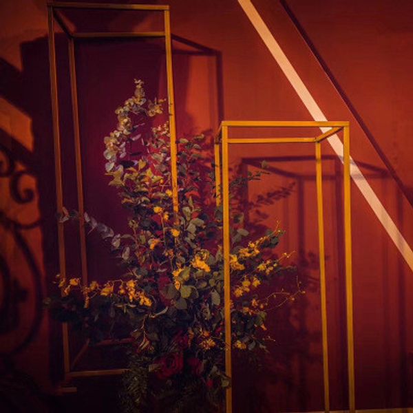 Decorative flower Popular Floor Vases Brief Flower Stand Metal Road Leads Wedding Centerpiece For Event Party Home Decoration EEA308