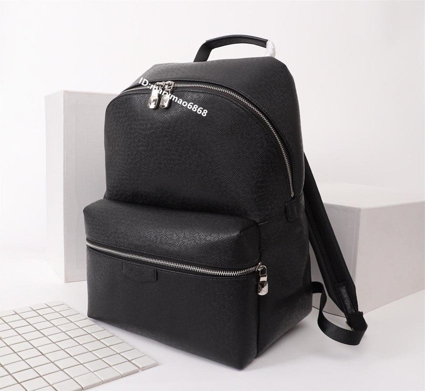 Top Quality new style Luxury design Mens double shoulder backpack brand women&#039;s Laptop Bag Large Student Bookbag leather outdoor travel bags